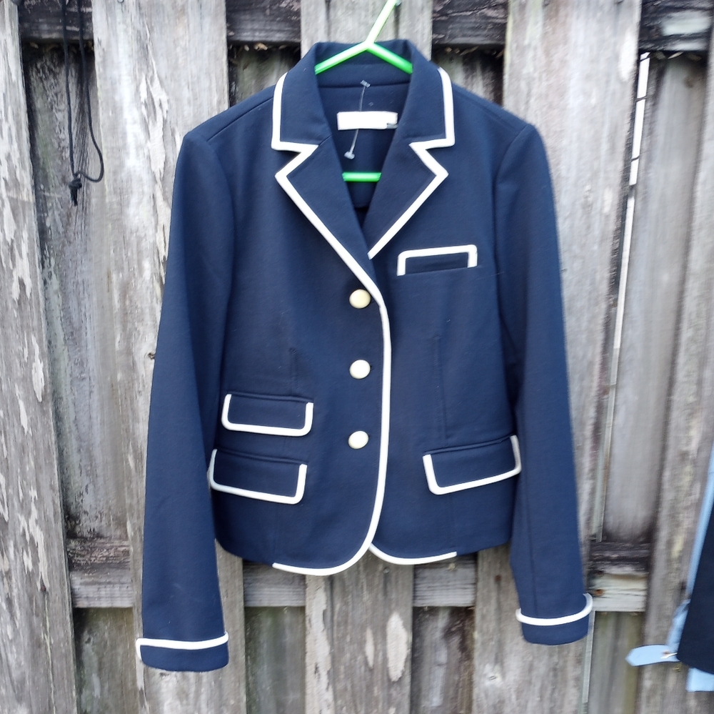 Tory Burch Nautical Blazer, Carrie Navy Resort